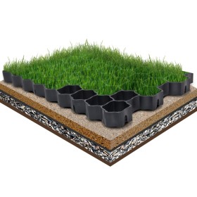 Rejillas para césped 16 unidades plástico negro 60x40x3 cm by , Moldings - Ref: Foro24-146279, Price: 101,99 €, Discount: %