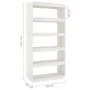 White pine shelving/space divider 80x35x167 cm by vidaXL, Bookcases and shelves - Ref: Foro24-810895, Price: 124,51 €, Discou...