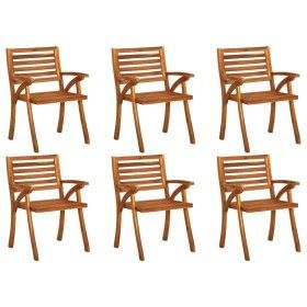 Gartensessel 6 Stück Massivholz Teakholz von vidaXL, Gartenstühle - Ref: Foro24-3075173, Preis: 440,88 €, Rabatt: %