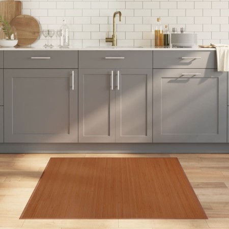 Alfombra cuadrada bambú marrón 100x100 cm by , Rugs - Ref: Foro24-376938, Price: 22,93 €, Discount: %