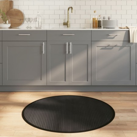 Alfombra redonda bambú negro 100 cm by , Rugs - Ref: Foro24-376984, Price: 21,71 €, Discount: %