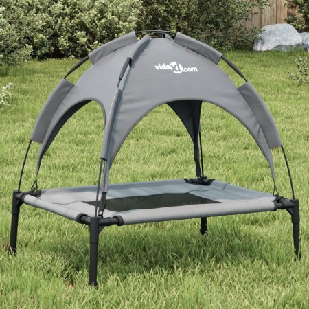 Cama para perros con dosel antracita tela oxford y acero | Foro24.es | Tu tienda online para hogar, jardín y más Foro24.es