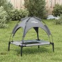 Cama para perros con dosel antracita tela oxford y acero | Foro24.es | Tu tienda online para hogar, jardín y más Foro24.es