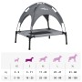 Cama para perros con dosel antracita tela oxford y acero | Foro24.es | Tu tienda online para hogar, jardín y más Foro24.es