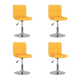 Sillas de comedor giratorias 4 unidades tela