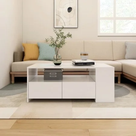 White engineered wood coffee table 102x55x42 cm by vidaXL, Coffee table - Ref: Foro24-810917, Price: 87,60 €, Discount: %