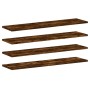 Estantes pared 4 uds madera ingeniería roble humo 80x20x1,5 cm de , Estanterías - Ref: Foro24-838261, Precio: 35,03 €, Descue...