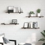 Estantes pared 4 uds madera ingeniería roble humo 80x20x1,5 cm de , Estanterías - Ref: Foro24-838261, Precio: 35,03 €, Descue...