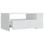 White engineered wood coffee table 102x55x42 cm by vidaXL, Coffee table - Ref: Foro24-810917, Price: 87,60 €, Discount: %