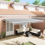 Toldo retráctil aluminio y tela gris antracita y blanco 5x3 m by , Awnings - Ref: Foro24-3216117, Price: 464,91 €, Discount: %