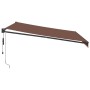 Toldo retráctil automático marrón 400x300 cm by , Awnings - Ref: Foro24-3215715, Price: 378,67 €, Discount: %