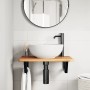 Estante de lavabo de pared de acero y madera maciza de roble by , bathroom vanities - Ref: Foro24-3302343, Price: 71,55 €, Di...