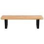 Estante de lavabo de pared de acero y madera maciza de roble by , bathroom vanities - Ref: Foro24-3302343, Price: 71,55 €, Di...