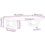 Estante de lavabo de pared de acero y madera maciza de roble by , bathroom vanities - Ref: Foro24-3302343, Price: 71,55 €, Di...