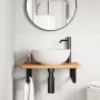 Estante de lavabo de pared de acero y madera maciza de roble von , Badezimmerwaschtische - Ref: Foro24-3302341, Preis: 70,51 ...