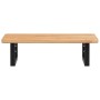 Estante de lavabo de pared de acero y madera maciza de roble von , Badezimmerwaschtische - Ref: Foro24-3302341, Preis: 70,51 ...