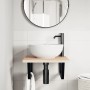 Estante de lavabo de pared de acero y madera maciza de roble von , Badezimmerwaschtische - Ref: Foro24-3302383, Preis: 74,68 ...
