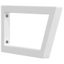 Soportes estante de lavabo 2 unidades trapecio acero blanco