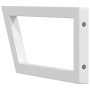 Soportes estante de lavabo 2 unidades trapecio acero blanco