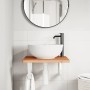 Estante de lavabo de pared de acero y madera maciza de haya by , bathroom vanities - Ref: Foro24-3302426, Price: 78,58 €, Dis...