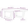 Estante de lavabo de pared de acero y madera maciza de haya by , bathroom vanities - Ref: Foro24-3302426, Price: 78,58 €, Dis...
