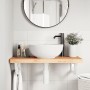 Estante de lavabo de pared de acero y madera maciza de haya by , bathroom vanities - Ref: Foro24-3302374, Price: 107,90 €, Di...
