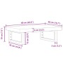 Estante de lavabo de pared de acero y madera maciza de haya by , bathroom vanities - Ref: Foro24-3302360, Price: 87,50 €, Dis...