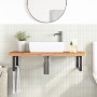 Estante de lavabo de pared de acero y madera maciza de haya von , Badezimmerwaschtische - Ref: Foro24-3302445, Preis: 161,24 ...