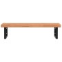 Estante de lavabo de pared de acero y madera maciza de haya von , Badezimmerwaschtische - Ref: Foro24-3302445, Preis: 161,24 ...