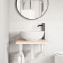 Estante de lavabo de pared de acero y madera maciza de haya by , bathroom vanities - Ref: Foro24-3302418, Price: 67,55 €, Dis...