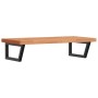 Estante de lavabo de pared de acero y madera maciza de haya | Foro24.es | Tu tienda online para hogar, jardín y más Foro24.es