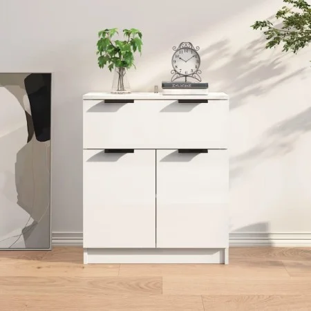 Hochglanzweißes Sperrholz-Sideboard 60x30x70 cm von vidaXL, Sideboards - Ref: Foro24-811094, Preis: 81,06 €, Rabatt: %