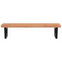 Estante de lavabo de pared de acero y madera maciza de haya | Foro24.es | Tu tienda online para hogar, jardín y más Foro24.es