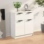 Hochglanzweißes Sperrholz-Sideboard 60x30x70 cm von vidaXL, Sideboards - Ref: Foro24-811094, Preis: 81,06 €, Rabatt: %