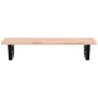 Estante de lavabo de pared de acero y madera maciza de haya von , Badezimmerwaschtische - Ref: Foro24-3302355, Preis: 78,01 €...
