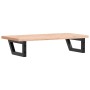 Estante de lavabo de pared de acero y madera maciza de haya von , Badezimmerwaschtische - Ref: Foro24-3302355, Preis: 78,01 €...