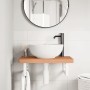 Estante de lavabo de pared de acero y madera maciza de haya by , bathroom vanities - Ref: Foro24-3302376, Price: 94,09 €, Dis...