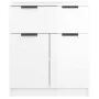 Hochglanzweißes Sperrholz-Sideboard 60x30x70 cm von vidaXL, Sideboards - Ref: Foro24-811094, Preis: 81,06 €, Rabatt: %