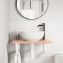 Estante de lavabo de pared de acero y madera maciza de roble by , bathroom vanities - Ref: Foro24-3302606, Price: 83,26 €, Di...