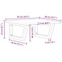 Estante de lavabo de pared acero y madera maciza de acacia von , Badezimmerwaschtische - Ref: Foro24-3302762, Preis: 60,94 €,...