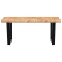 Estante de lavabo de pared de acero y madera maciza de roble von , Badezimmerwaschtische - Ref: Foro24-3302479, Preis: 102,97...