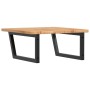 Estante de lavabo de pared de acero y madera maciza de roble von , Badezimmerwaschtische - Ref: Foro24-3302479, Preis: 102,97...