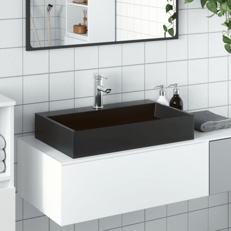 Lavabo de fundición de mineral/mármol negro mate 60x38x11 cm | Foro24.es | Tu tienda online para hogar, jardín y más Foro24.es