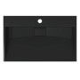 Lavabo de fundición de mineral/mármol negro mate 60x38x11 cm