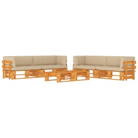 Muebles de palets 6 pzas y cojines madera pino impregnada miel von , Gartensets - Ref: Foro24-3067024, Preis: 753,95 €, Rabat...