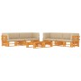 Muebles de palets 6 pzas y cojines madera pino impregnada miel von , Gartensets - Ref: Foro24-3067024, Preis: 753,95 €, Rabat...