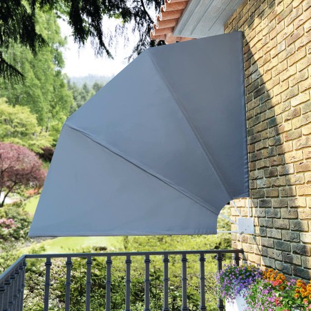 Toldo lateral plegable de balcón gris 210x210 cm | Foro24.es | Tu tienda online para hogar, jardín y más Foro24.es