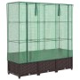 Arriate con cubierta invernadero aspecto ratán 120x40x138 cm von , Töpfe und Pflanzgefäße - Ref: Foro24-4015801, Preis: 104,4...