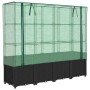 Arriate con cubierta invernadero aspecto ratán 160x40x153 cm by , Pots and planters - Ref: Foro24-4015817, Price: 174,74 €, D...