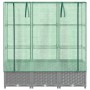 Arriate con cubierta invernadero aspecto ratán 120x40x138 cm by , Pots and planters - Ref: Foro24-4015857, Price: 104,13 €, D...